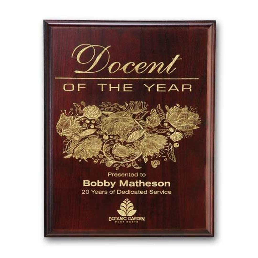 Laser Engraved Plaq - Mahogany 4