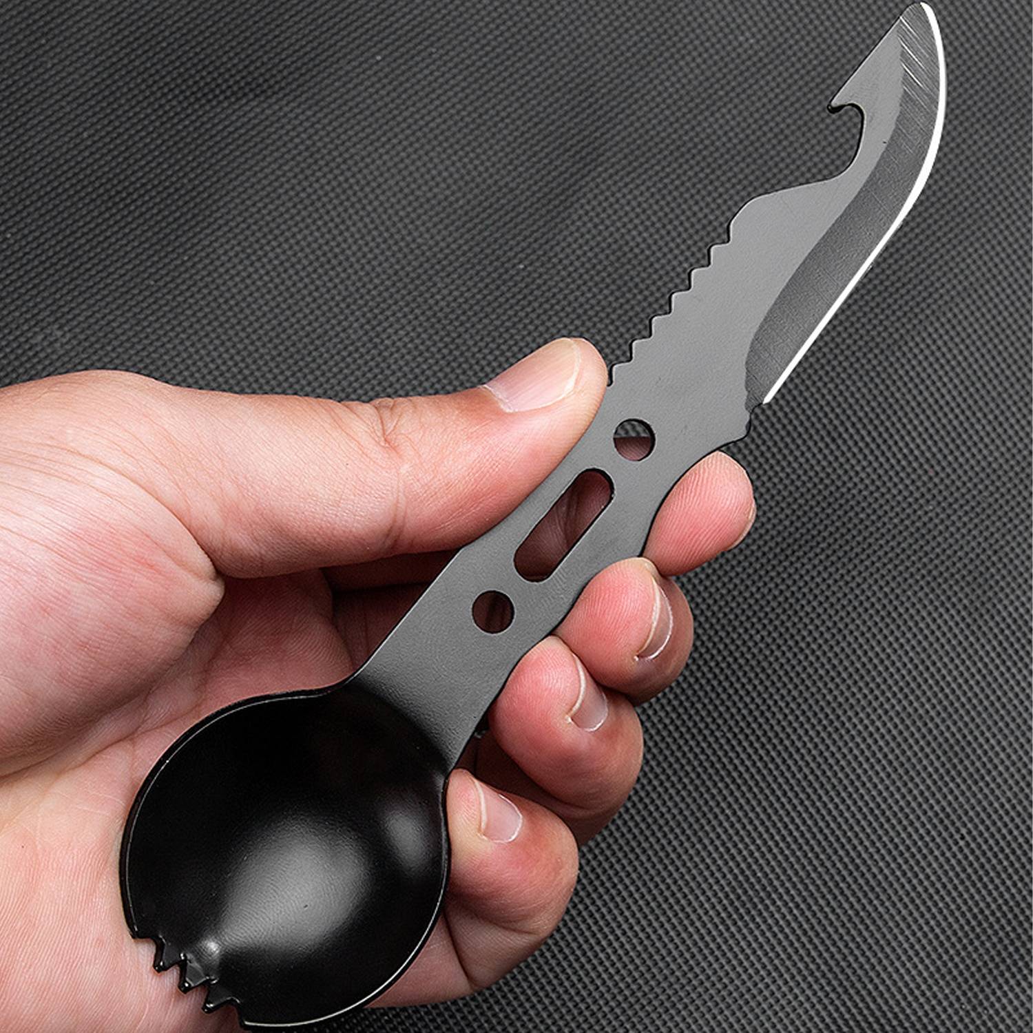 Stainless steel whistle/knife/fork/spoon integrated tablewar 4