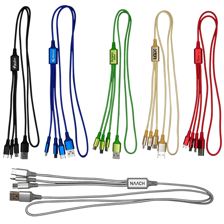 3-in-1 Multi-Device Metallic Charging Cable 3