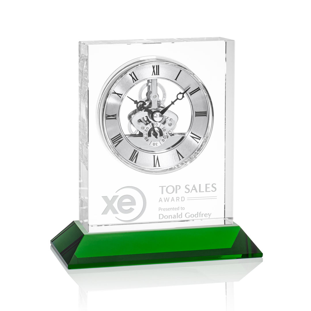 Ashland Clock on Base - Silver Dial