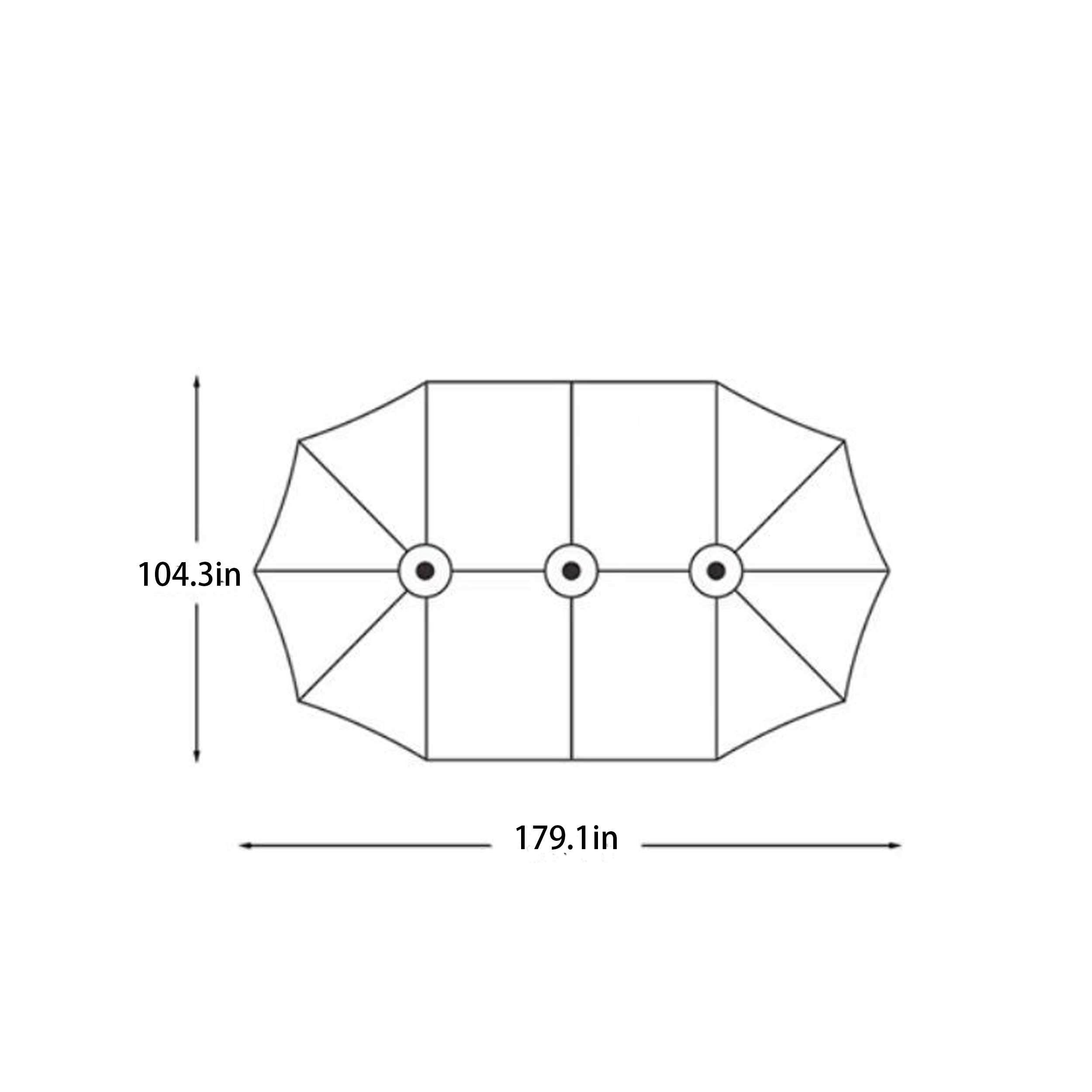 15 ft Outdoor solar parasol 2