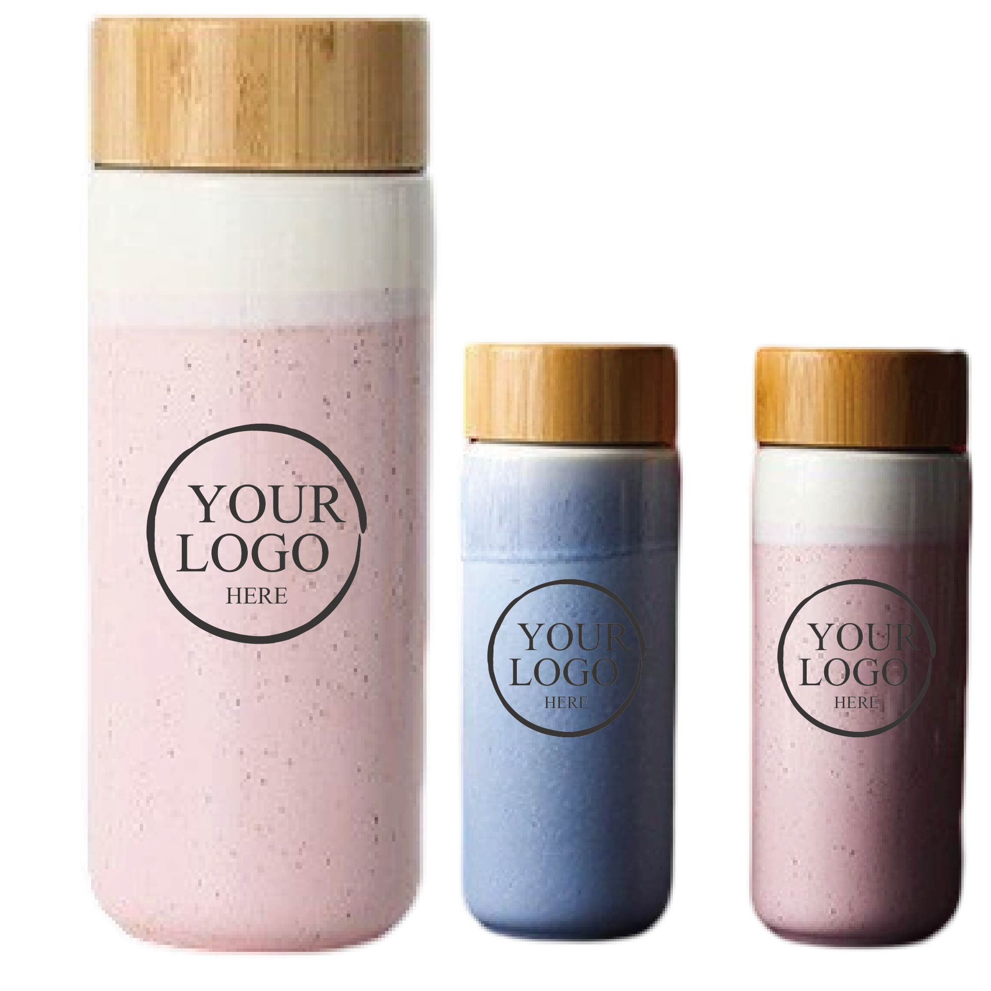 Double-layer Ceramic Cup with Bamboo Lid 1