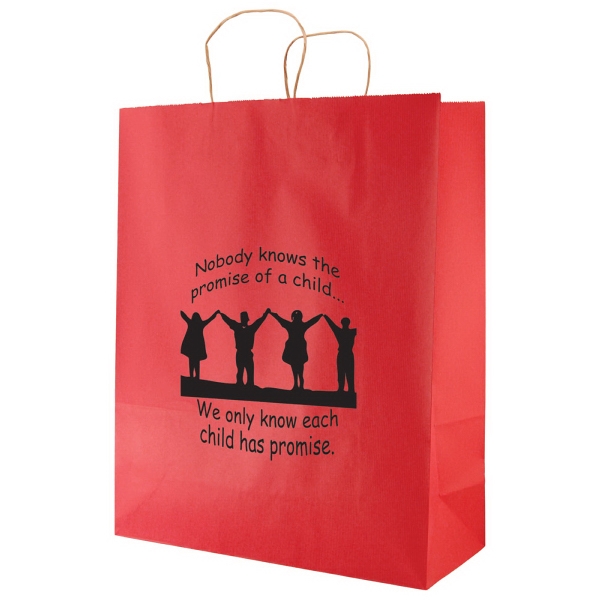 Striped Tinted Kraft Shopping Bags 1