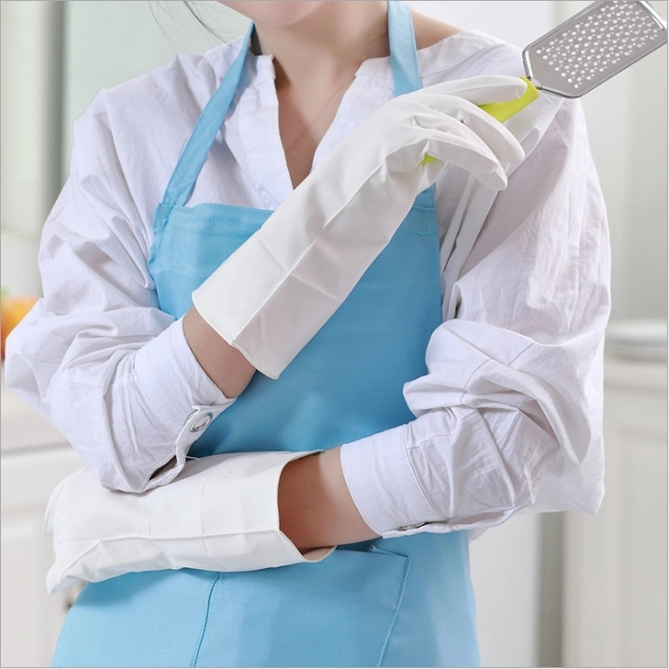 Super durable non-stick nitrile rubber household gloves 4