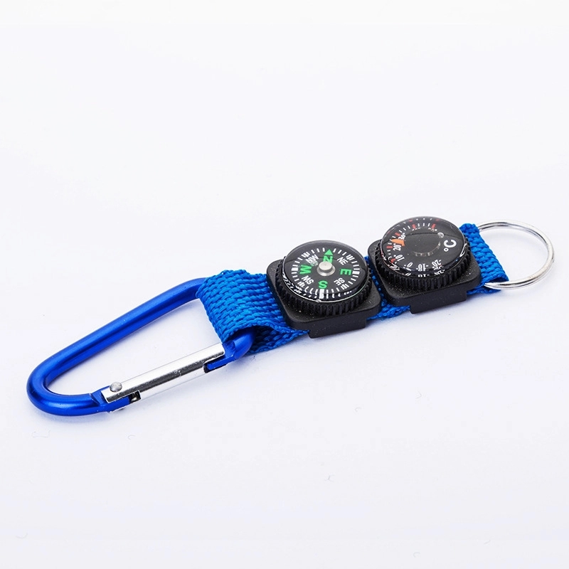 Compass and thermometer keychain 1