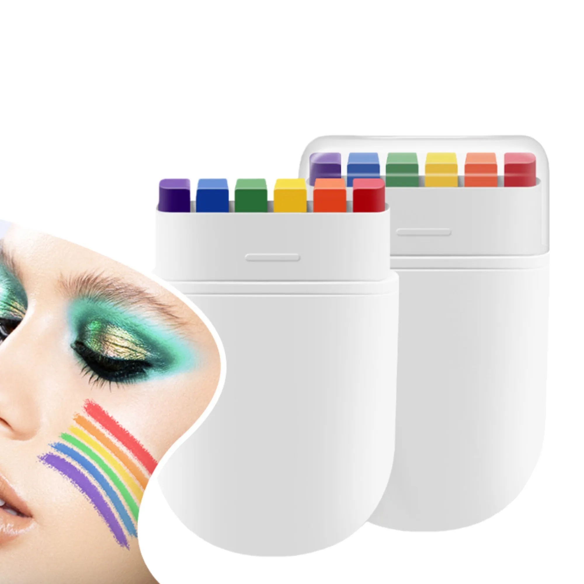 Rainbow Face Paint Crayons Sticks For Sports Events 5