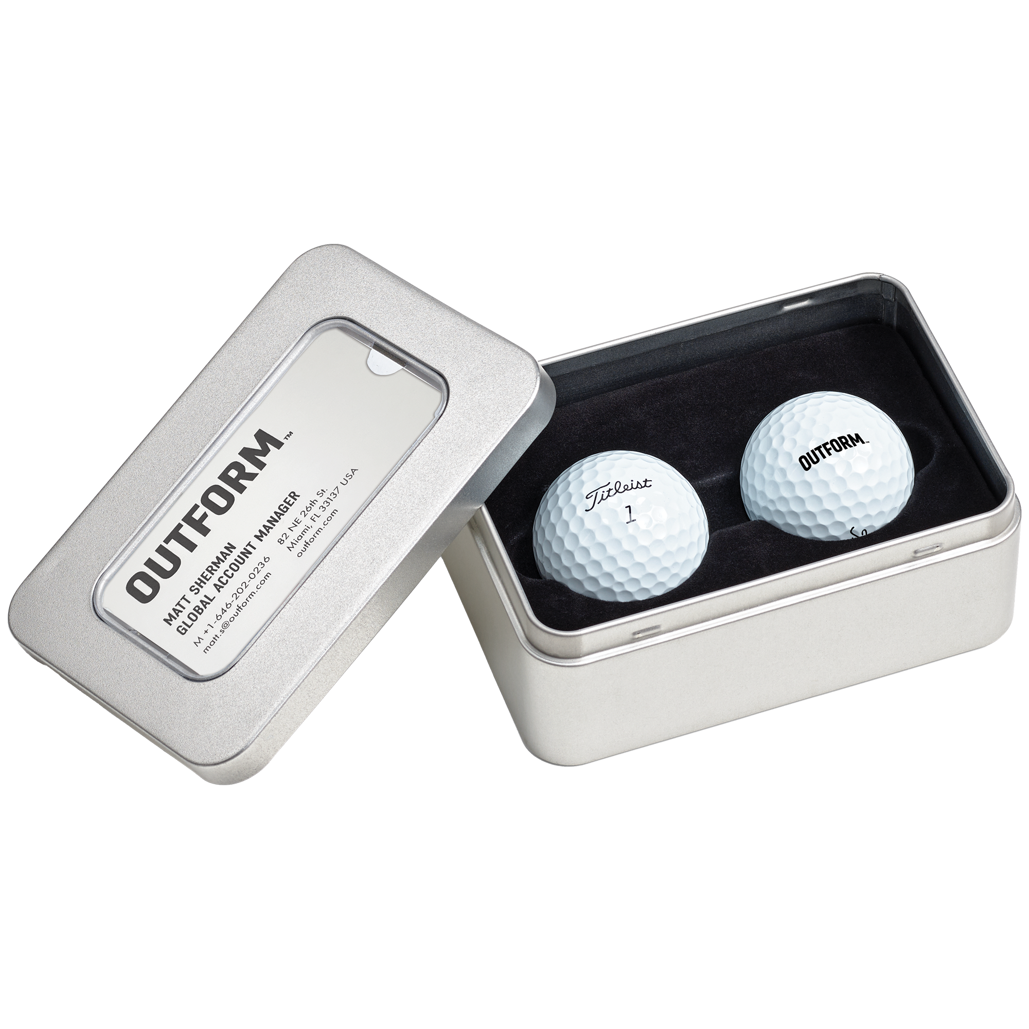 Titleist TruFeel 2-Golf Ball Business Card Tin 1