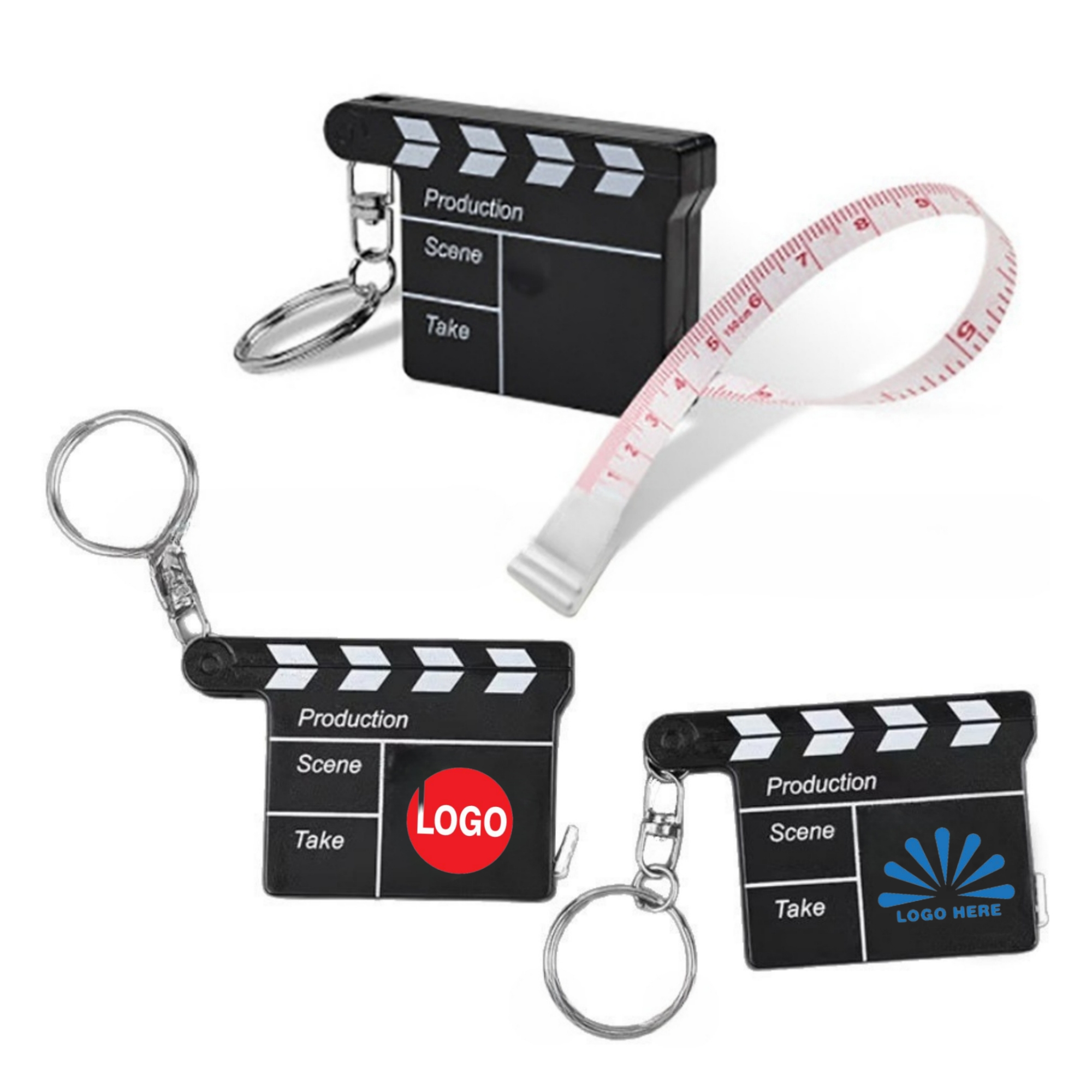Mini Film Shooting Shapes Tape Measure Keychain 2
