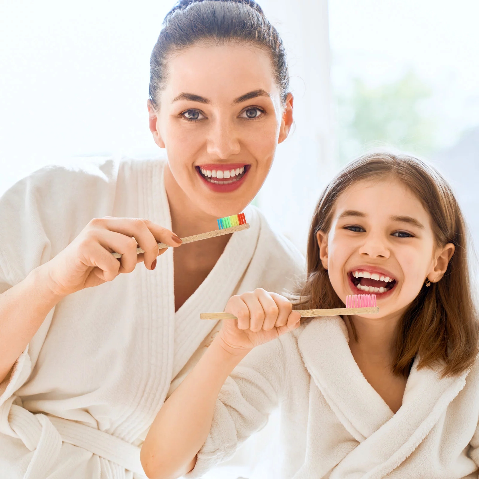 Eco Friendly Color Bristle Bamboo Tooth Brushes 1