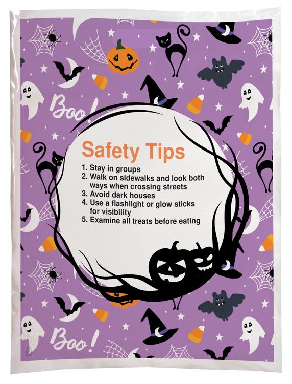 Halloween Scatter Design 1 Plastic Bags (12" x 15") 3