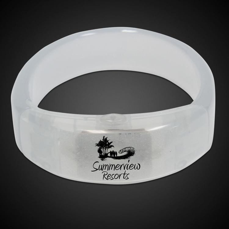 White 8" Lighted LED Glow Bangle Bracelet Jewelry 4