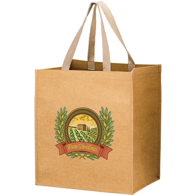 Washable Kraft Paper Grocery Totes 3