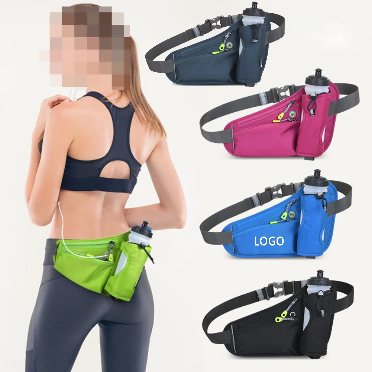 Sport Fanny Pack with Water Bottle Holder 7