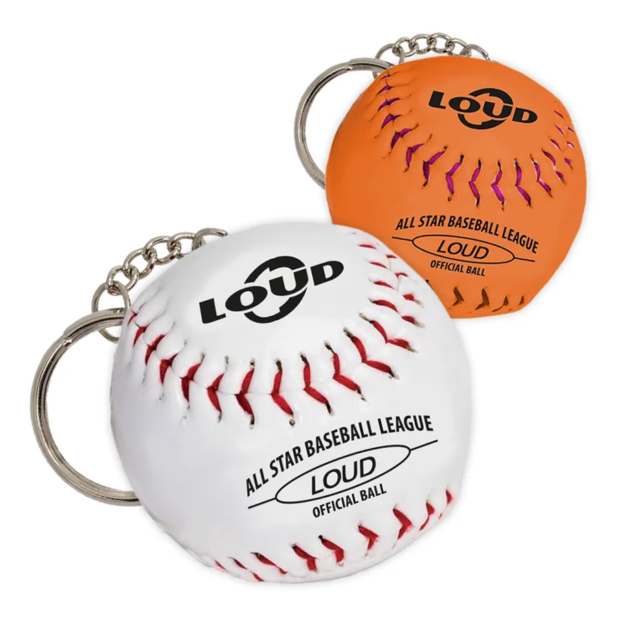 Solid Baseball Keychain Stress Ball 1