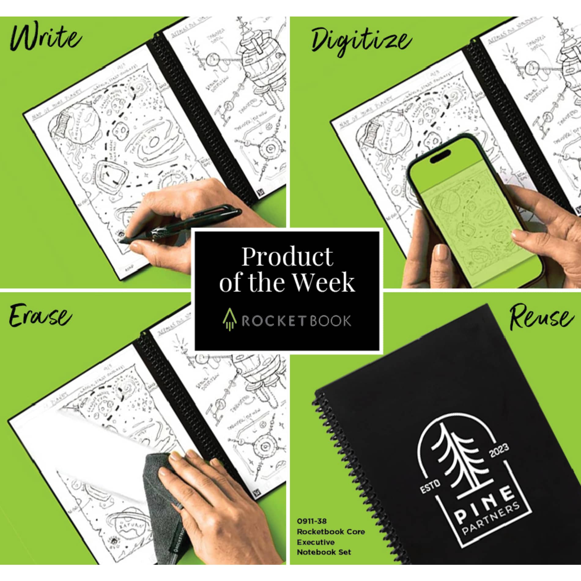 Rocketbook Core Executive Notebook Set 3