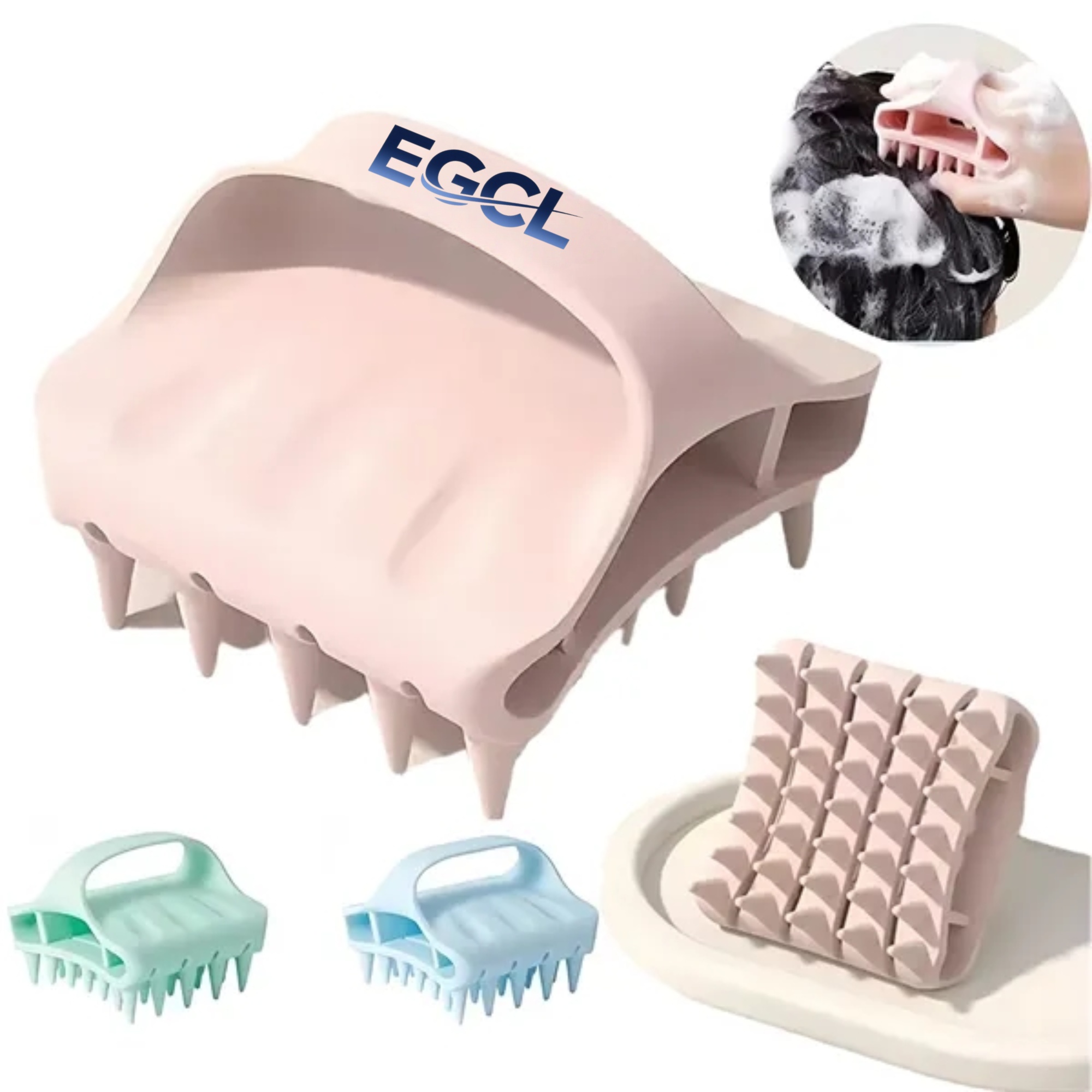 Soft Silicone Scalp Massager Brush For Hair Care Wellness