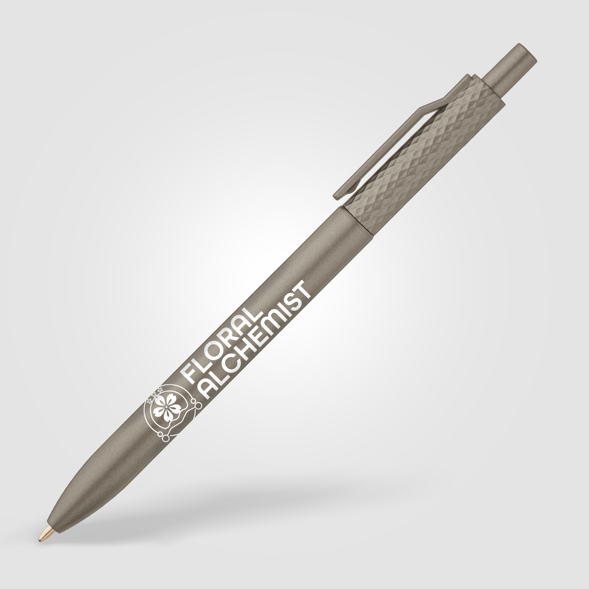 Vale Recycled Plastic Diamond Textured Metallic Pen 20