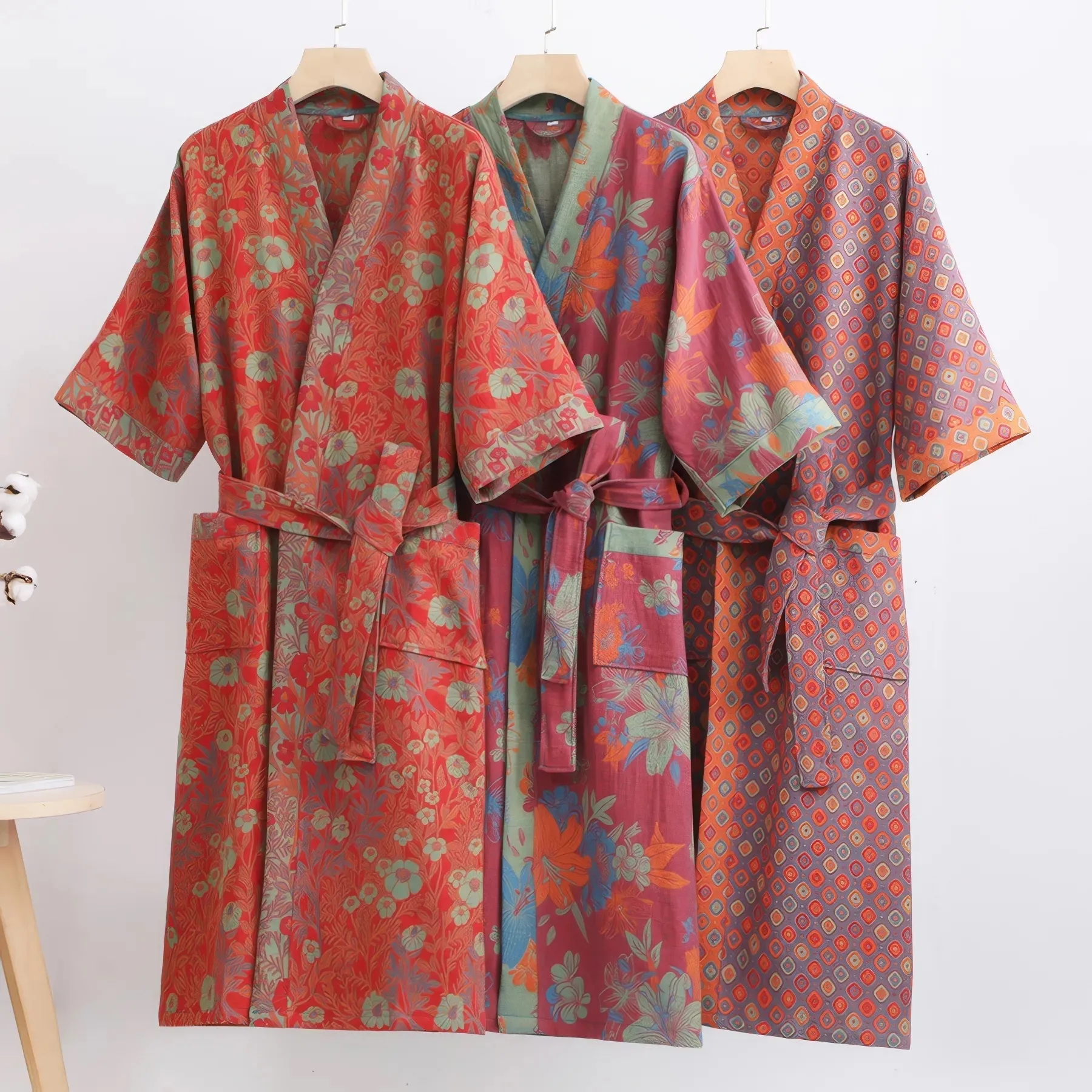 Cotton Double Gauze Bathrobe 6