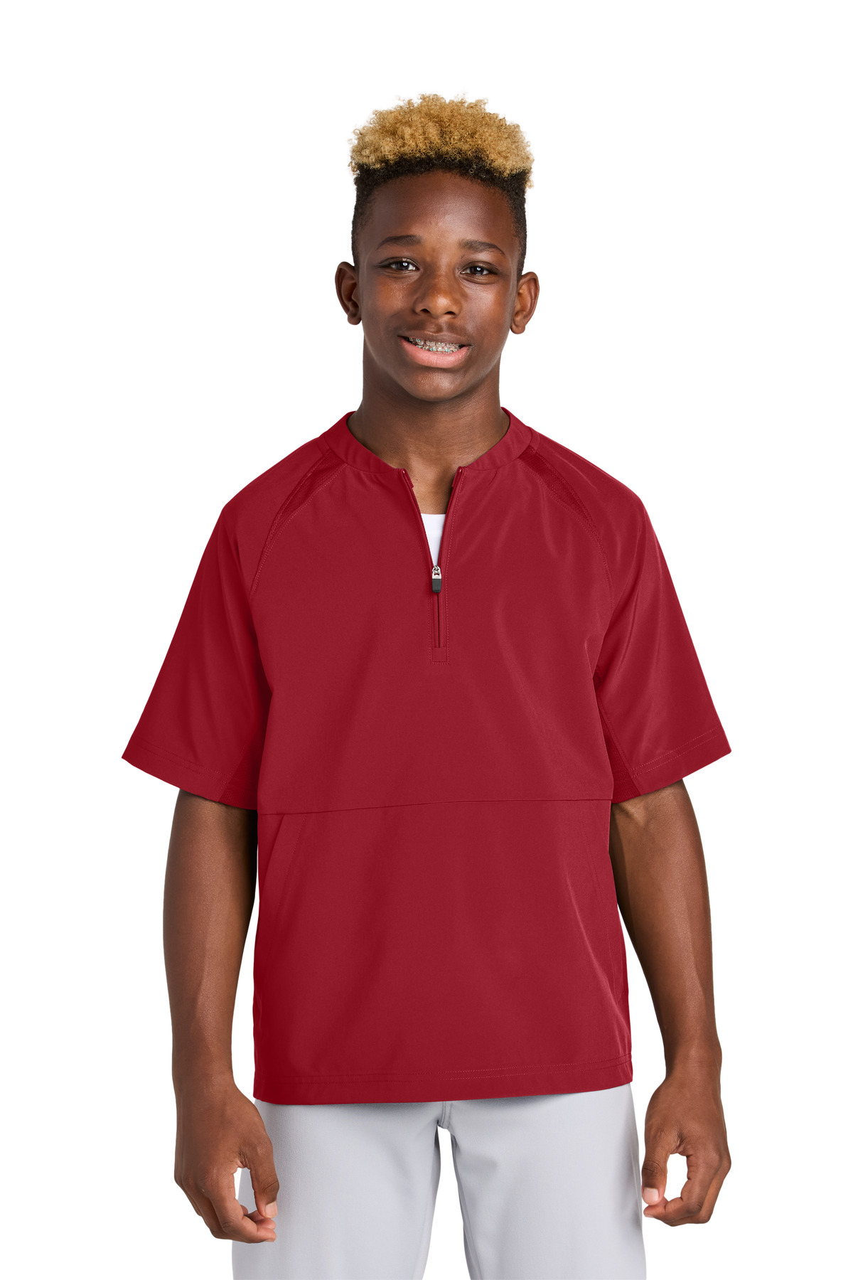 Sport-Tek Youth Repeat 1/2-Zip Short Sleeve Jacket YJST489 39