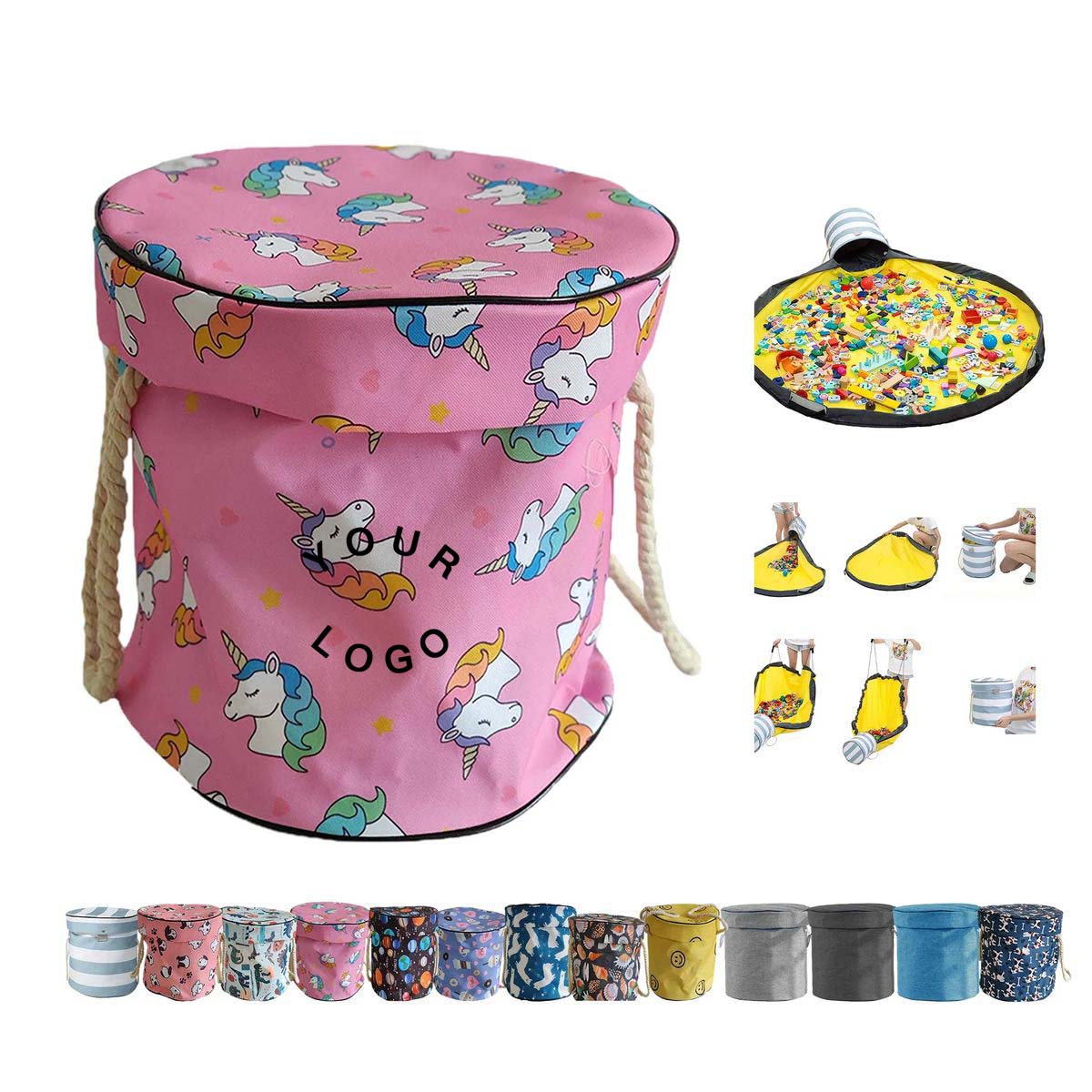 Portable Oxford Fabric Toy Storage Container 2