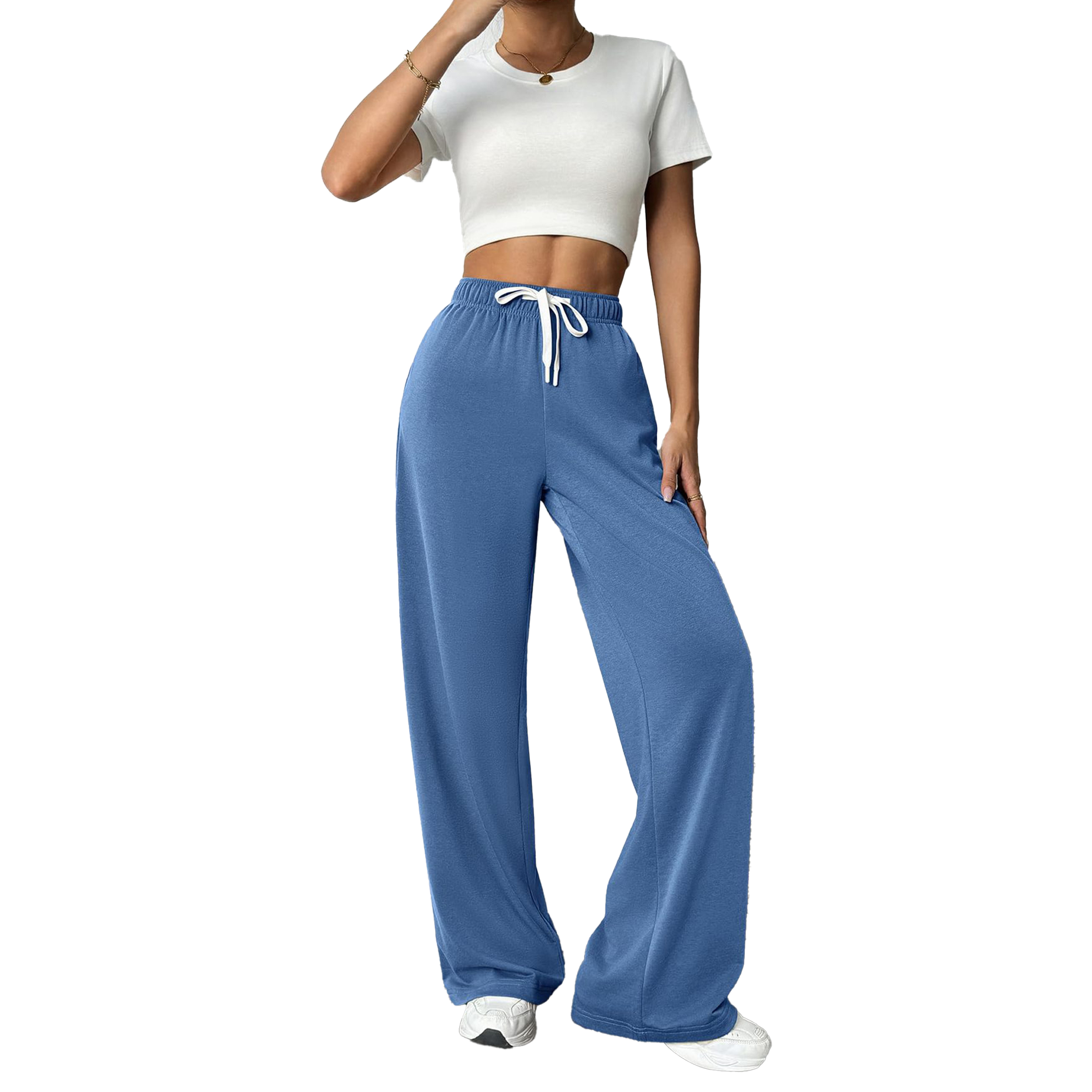 Cotton Loose Straight Sports Pants 10