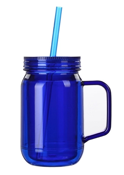 Mason Jar Tumbler Mugs with Lids & Straws 4