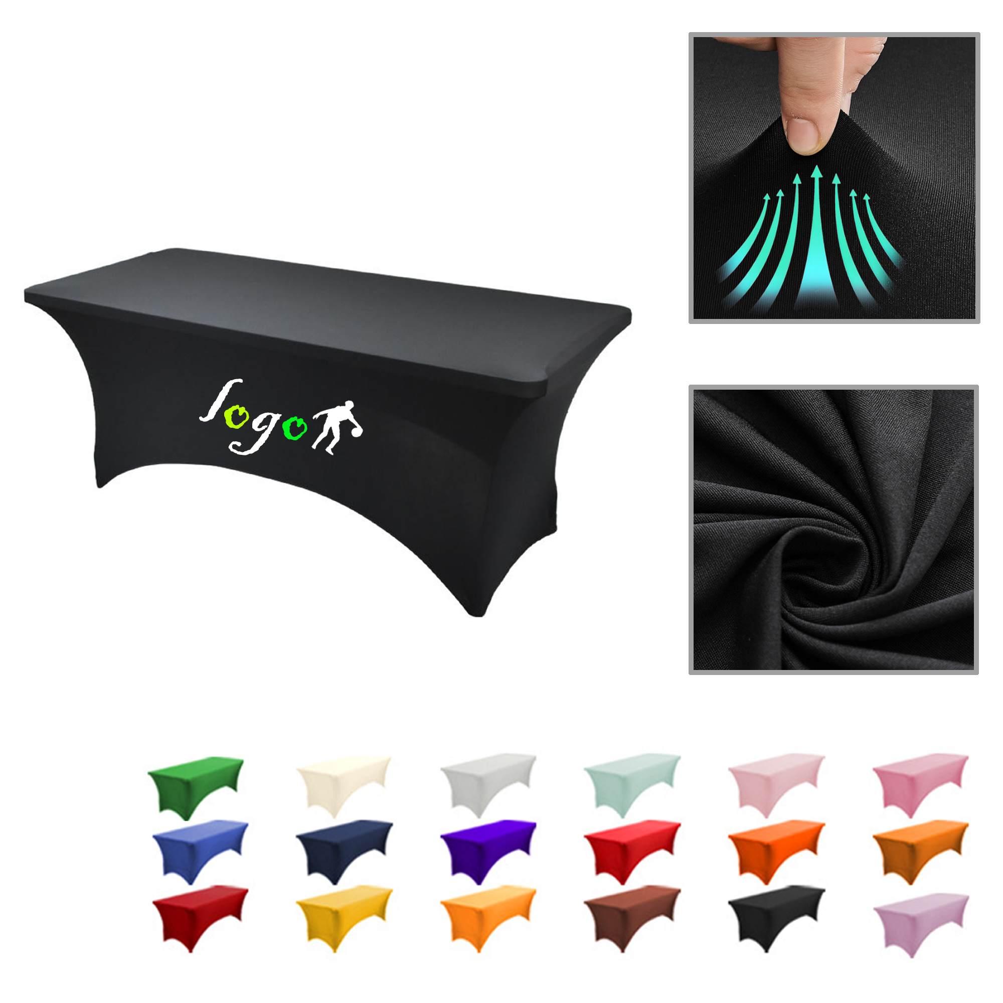 MOQ1 6FT Stretch Tablecloth for Outdoor Events 3