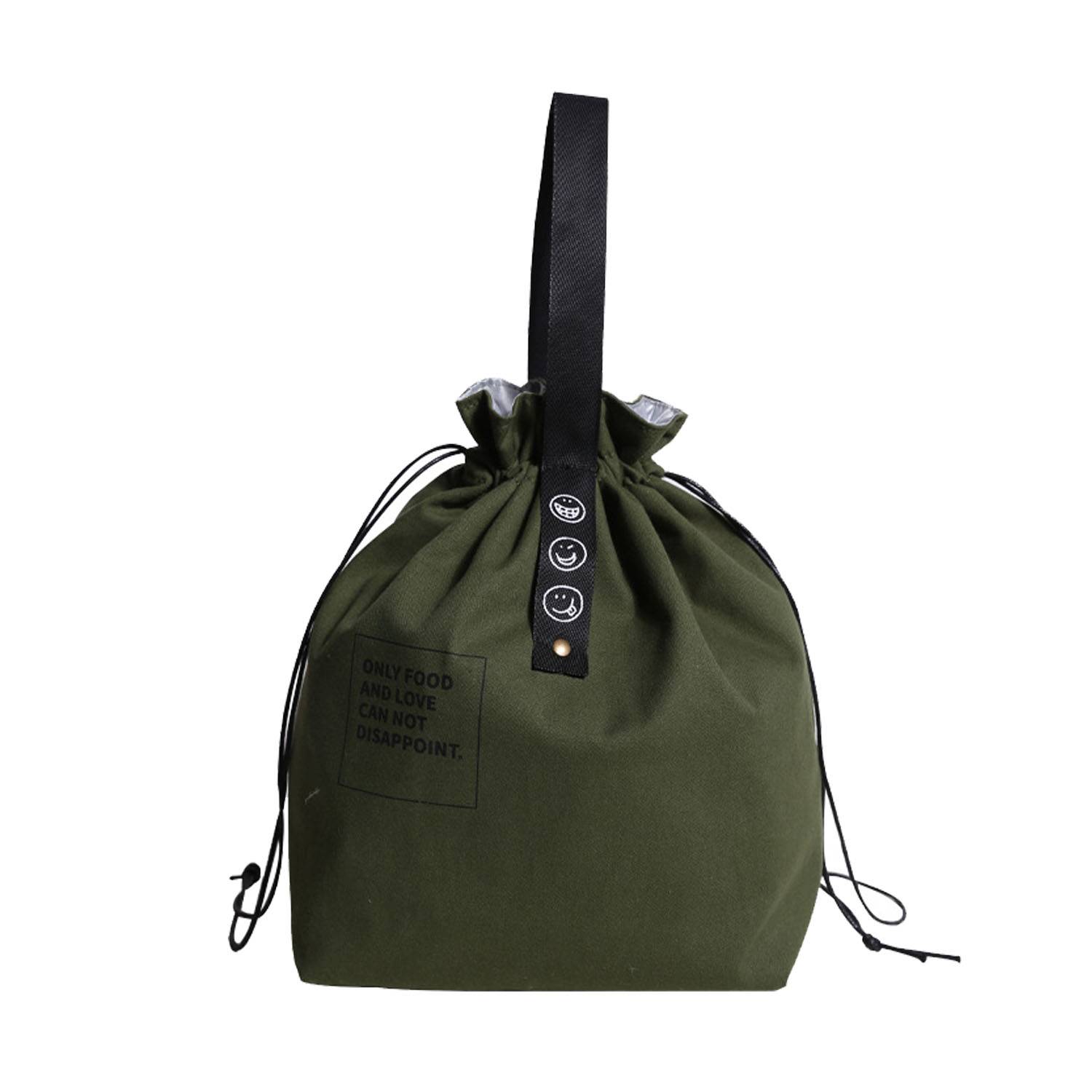 Drawstring Cotton Lunch Bag 8