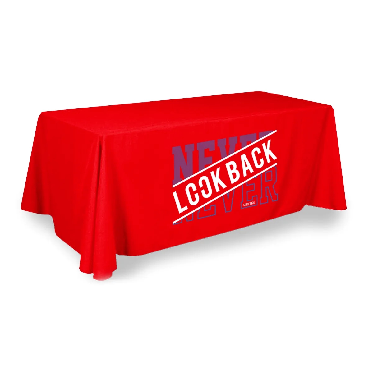 72" x 132" Custom Plastic Rectangular Table Cover 1