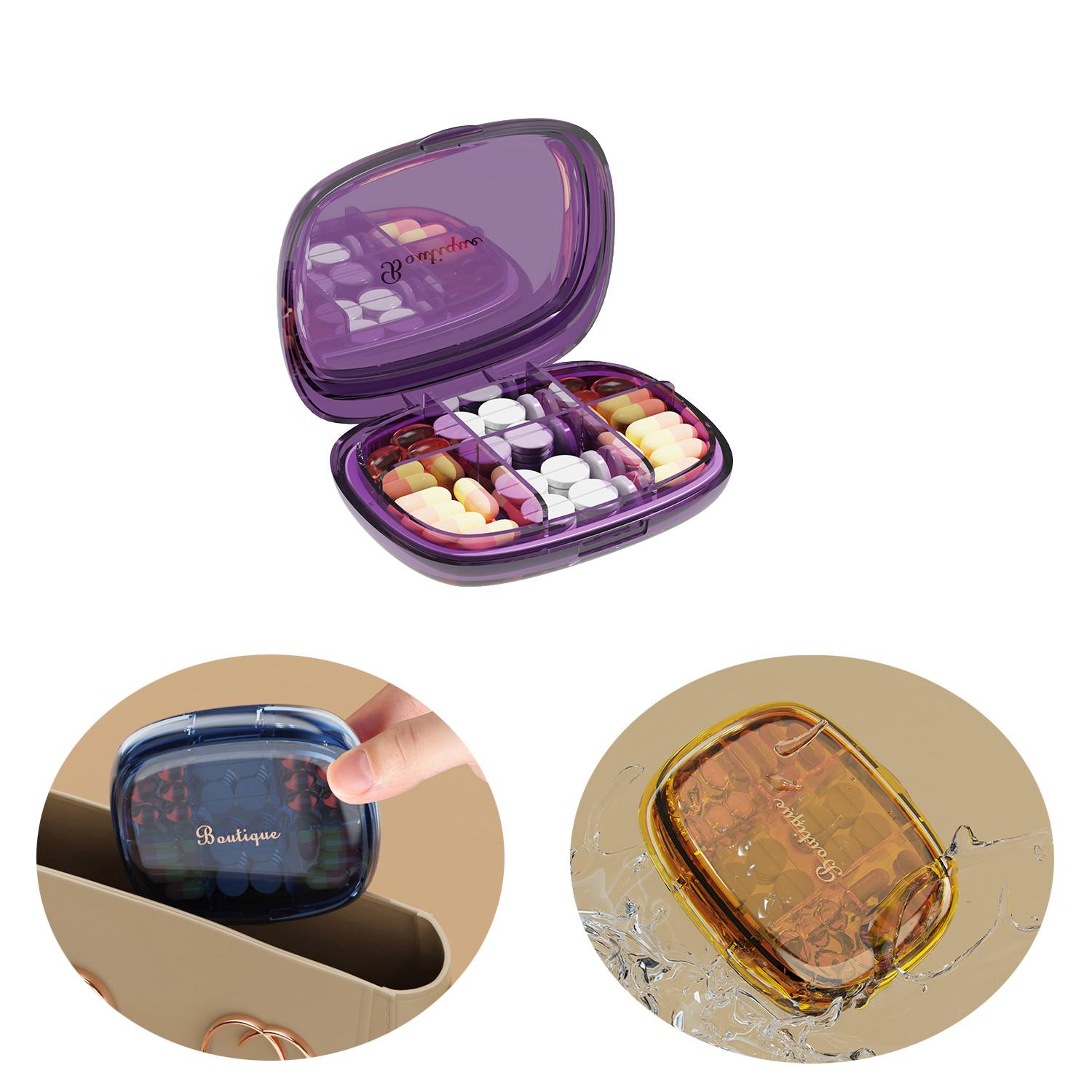 Plastic Sealed Tablet Storage Pill Box 3
