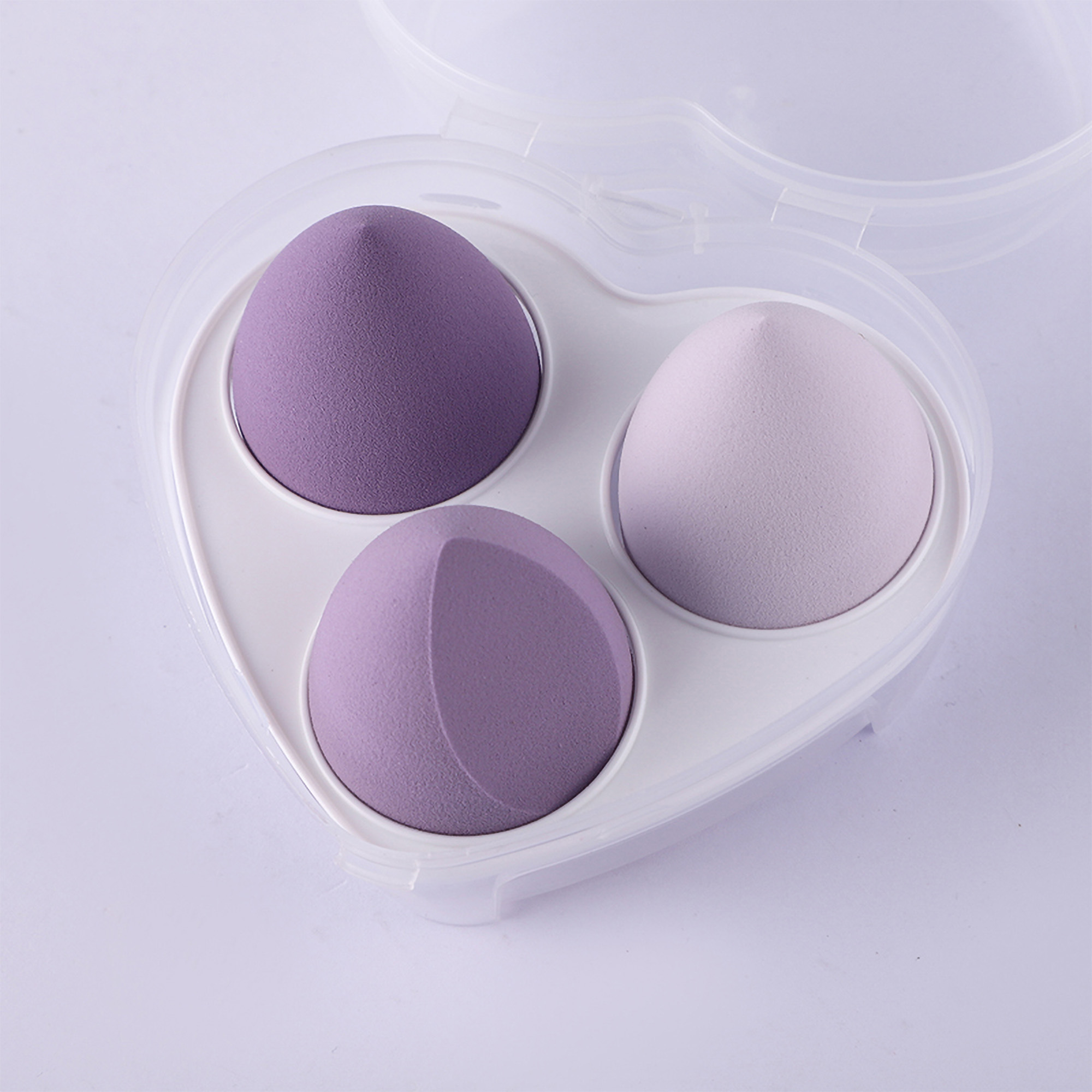 Makeup Sponge 3 Pcs Beauty Blender Case Cream Powder Liquid 4