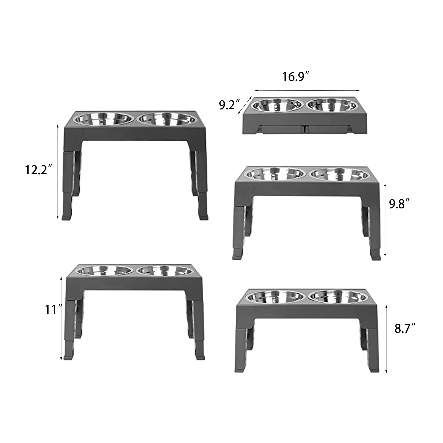 Elevated Stainless Steel Dog Bowls 3
