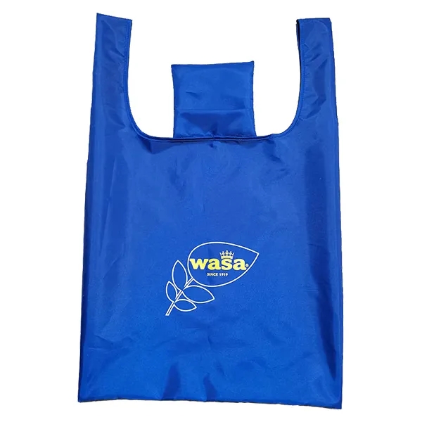 Reusable Collapsible Folding Grocery Bag, custom tote bag with logo imprint 2