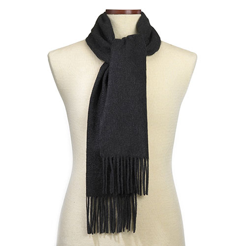 Charcoal Grey Cashmere Blend Winter Muffler Scarf 2