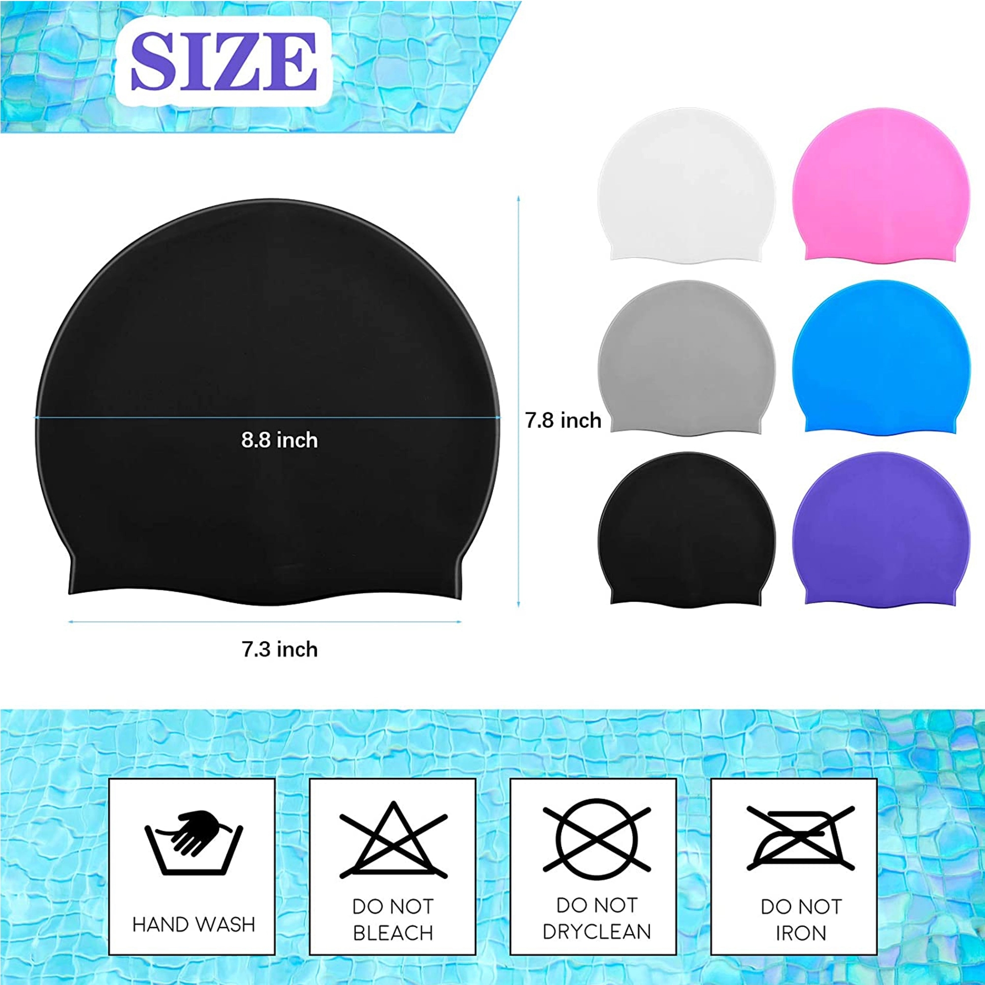 Unisex Silicone Swim Cap 3