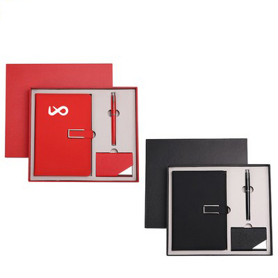 Four-piece Leather Business Notebook Gift Set 10
