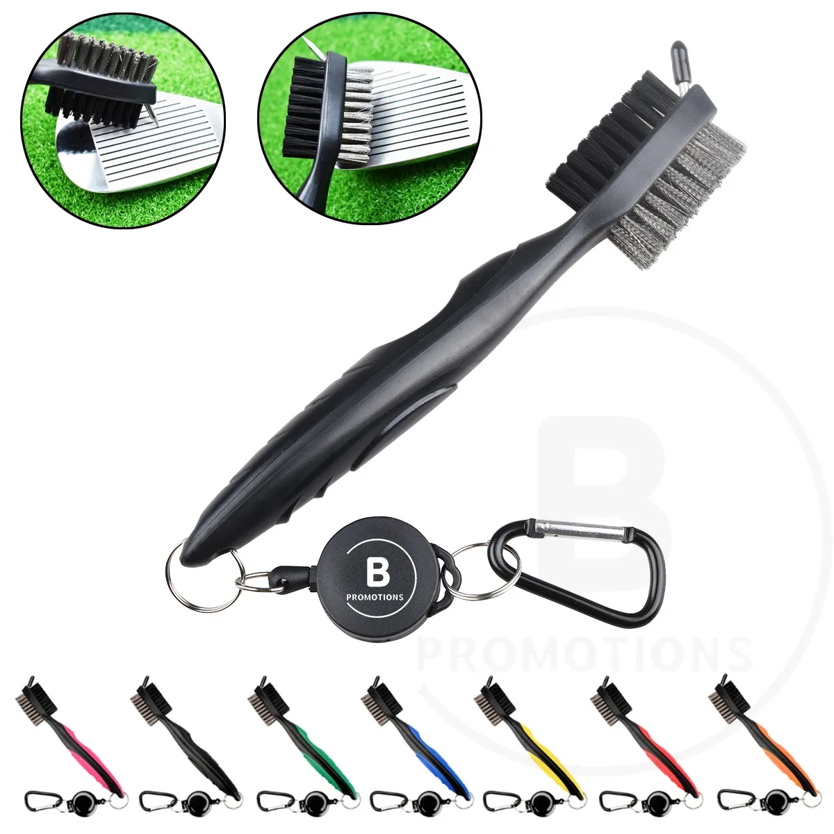 Portable Golf Club Brush and Groove Cleaner Brush 2