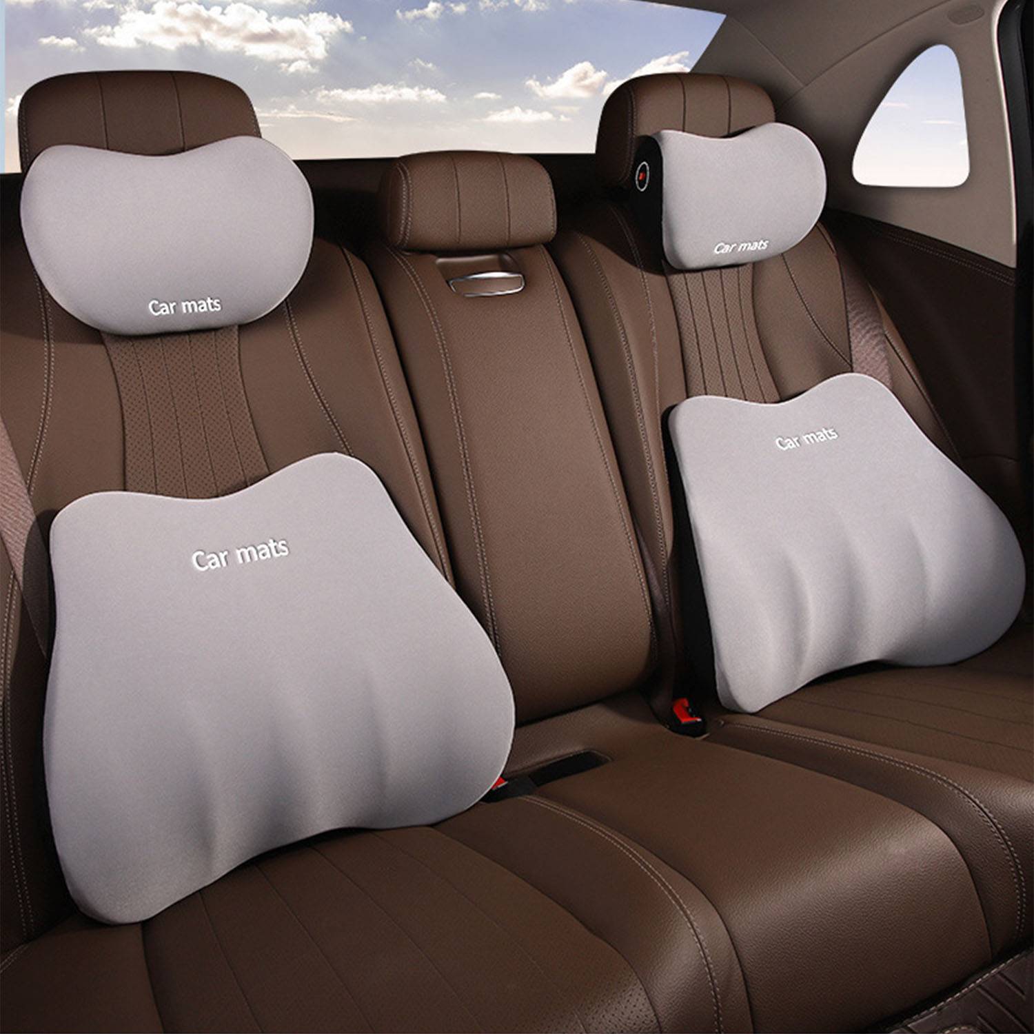Memory foam car headrest and lumbar support 1