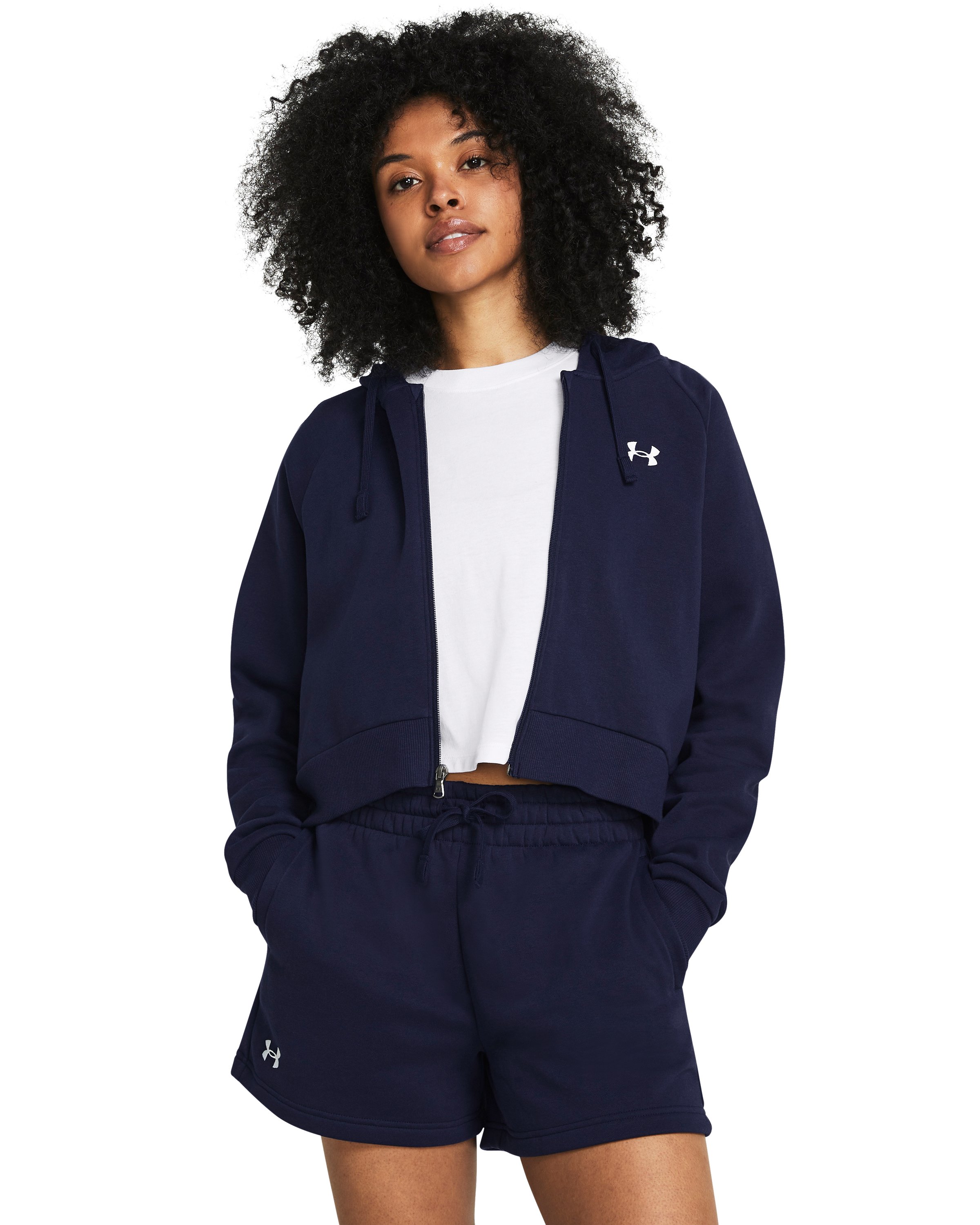 UA Rival Fleece Women's Crop Full-Zip 6