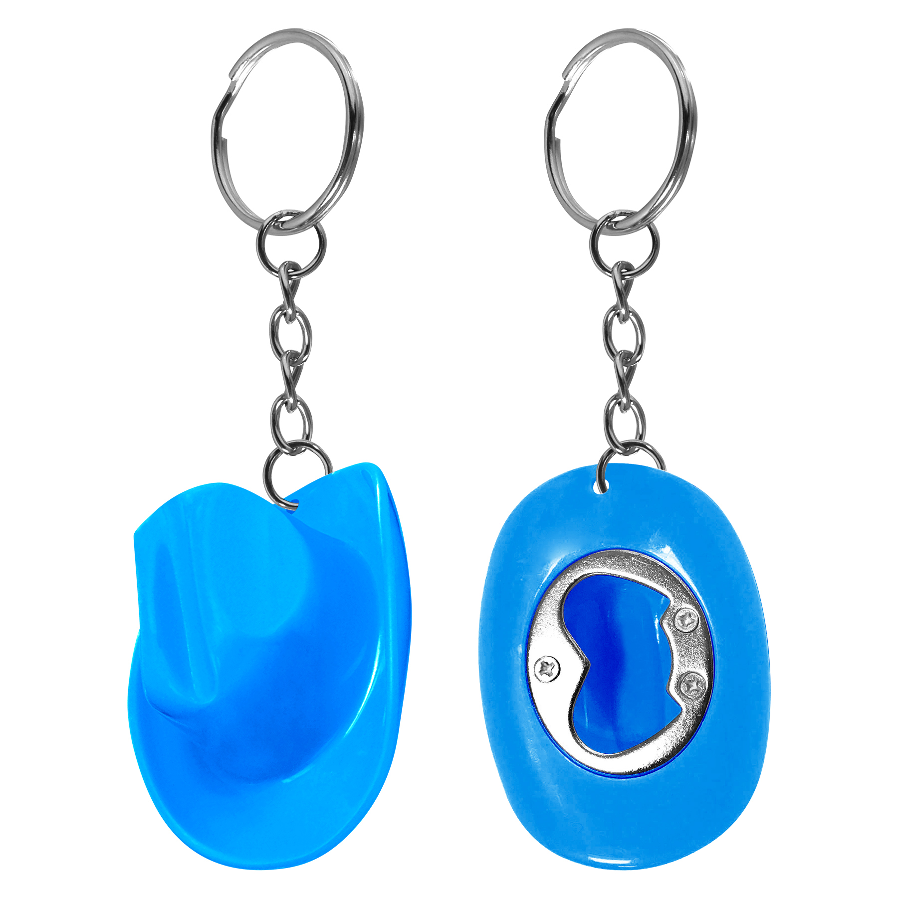 ABS Cowboy Hat Bottle Opener Keychain 6