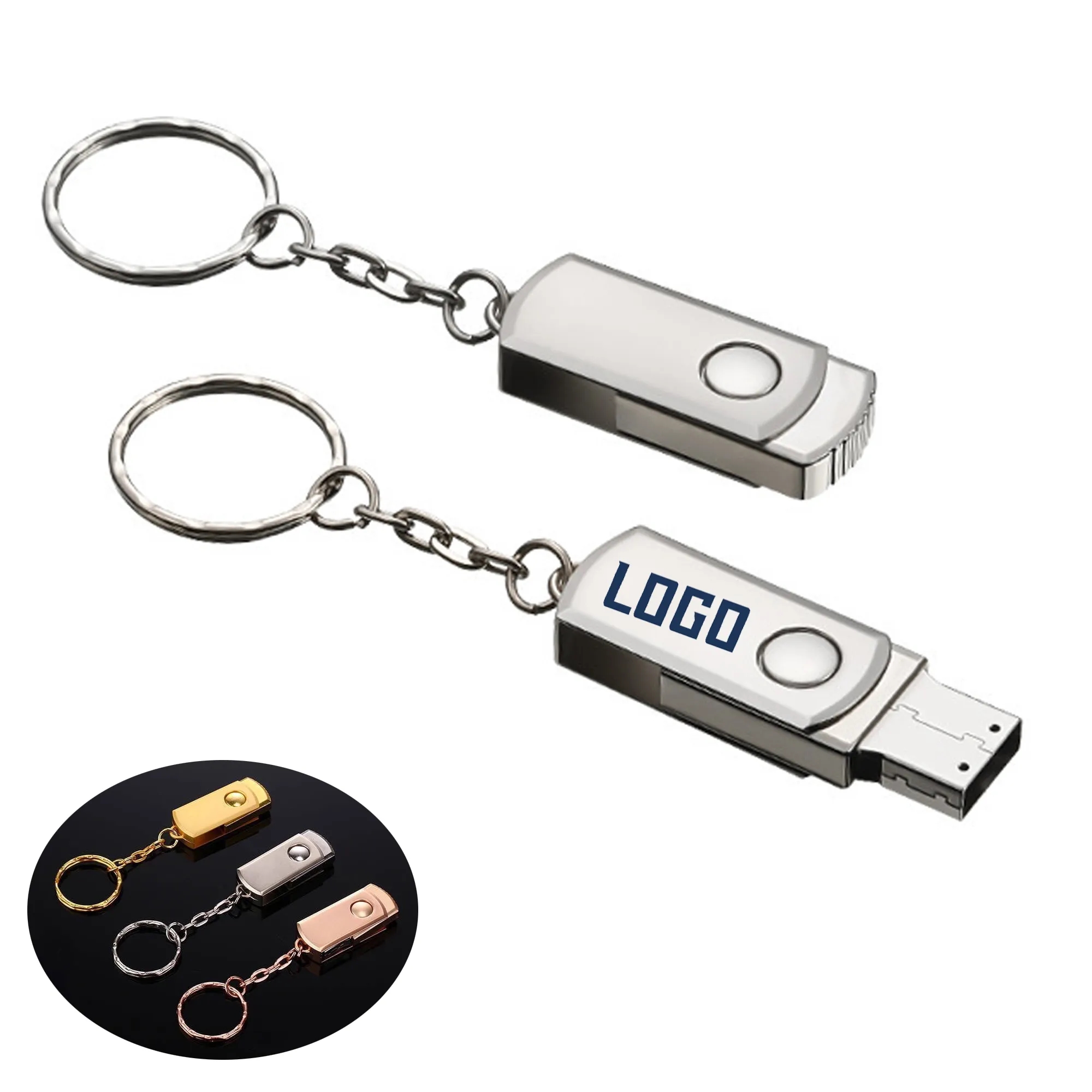 Swivel Usb Flash Drive Key Chain MOQ50pcs