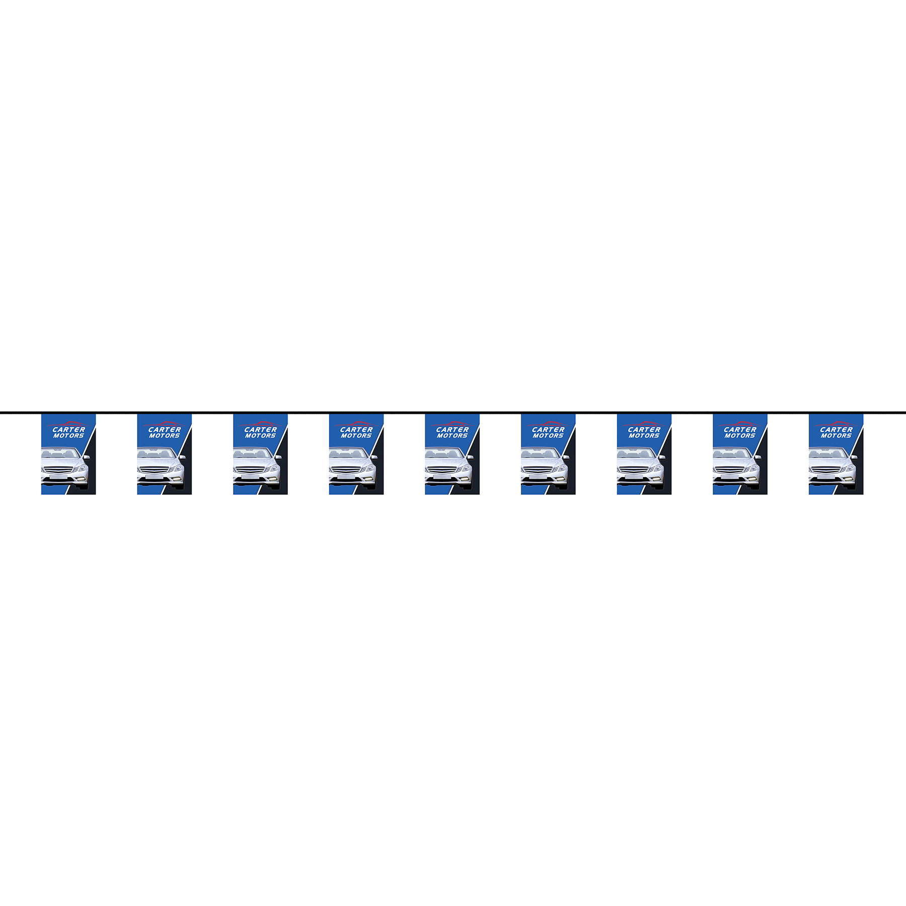 100' PVC Rectangular Pennant Strings 9