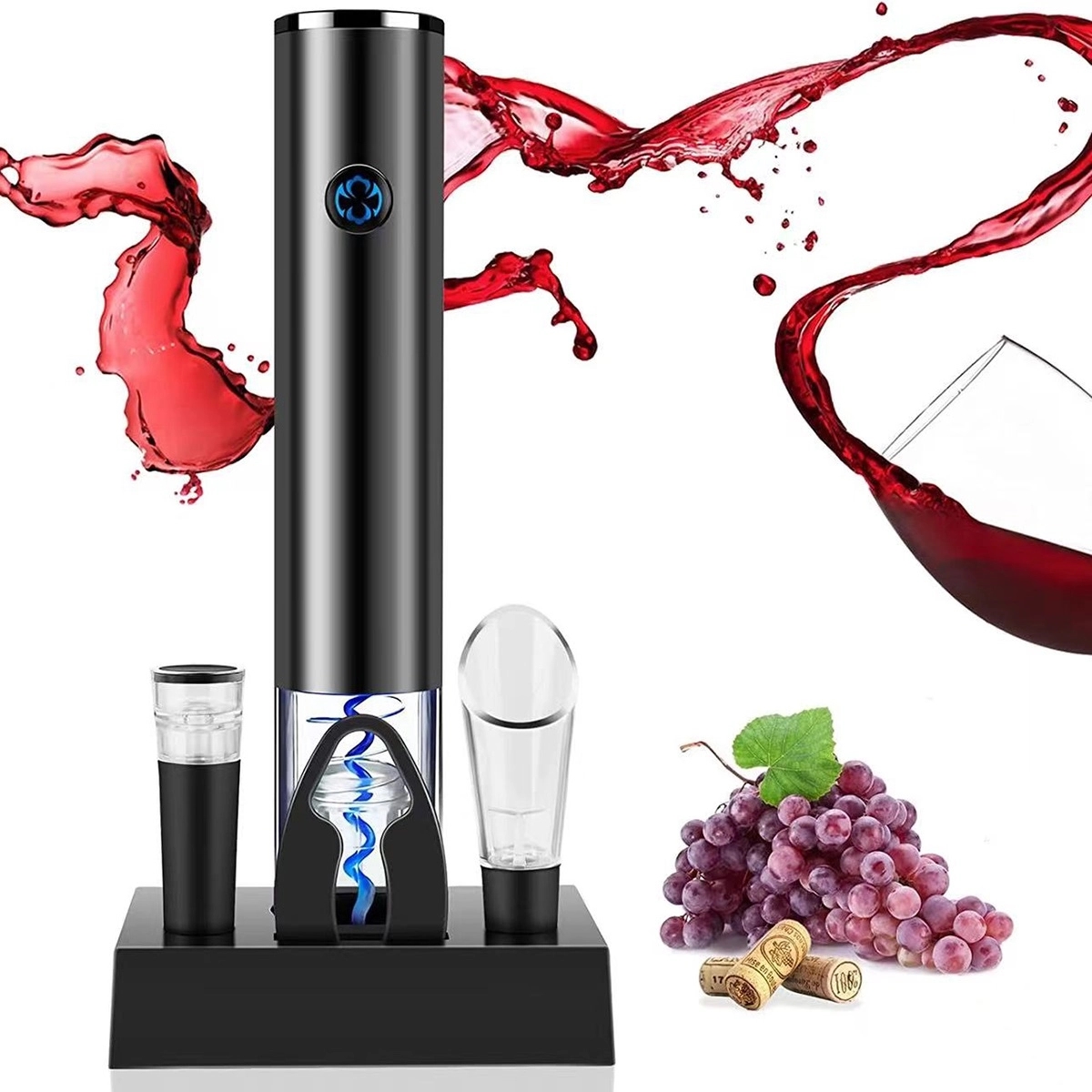 Electric Wine Opener With Base Set 2