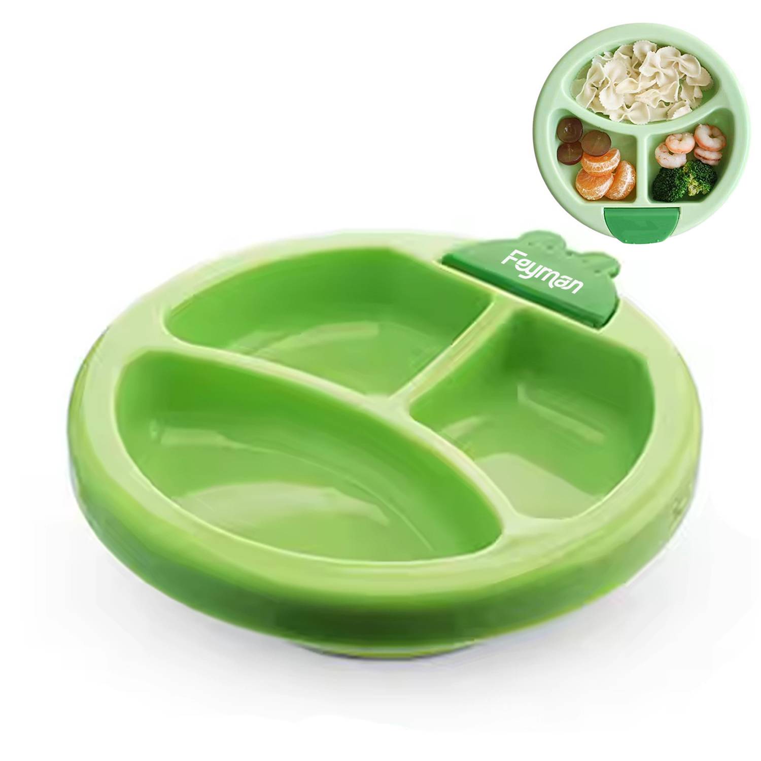 Baby Non-Slip Warm Divided Plate 3