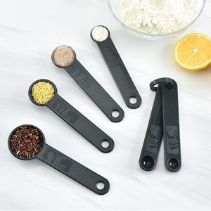 5 In 1 Black Measuring Spoon Set With Volume Markings 1
