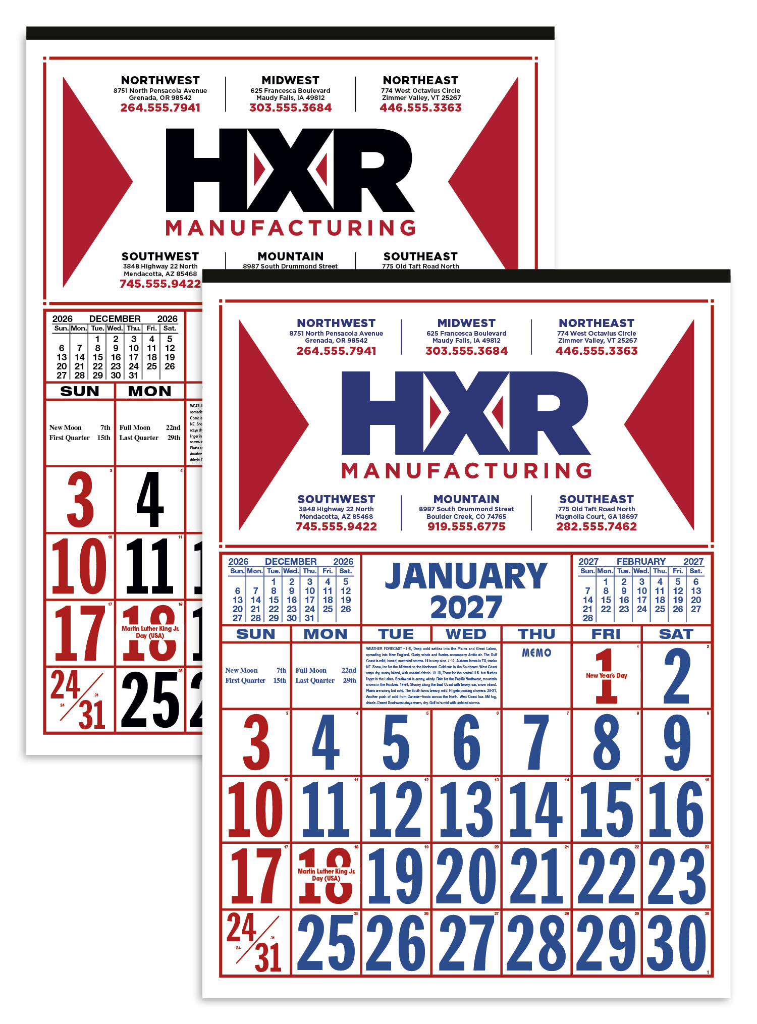 Skinner & Kennedy® Commercial 12-Sheet Calendar 3