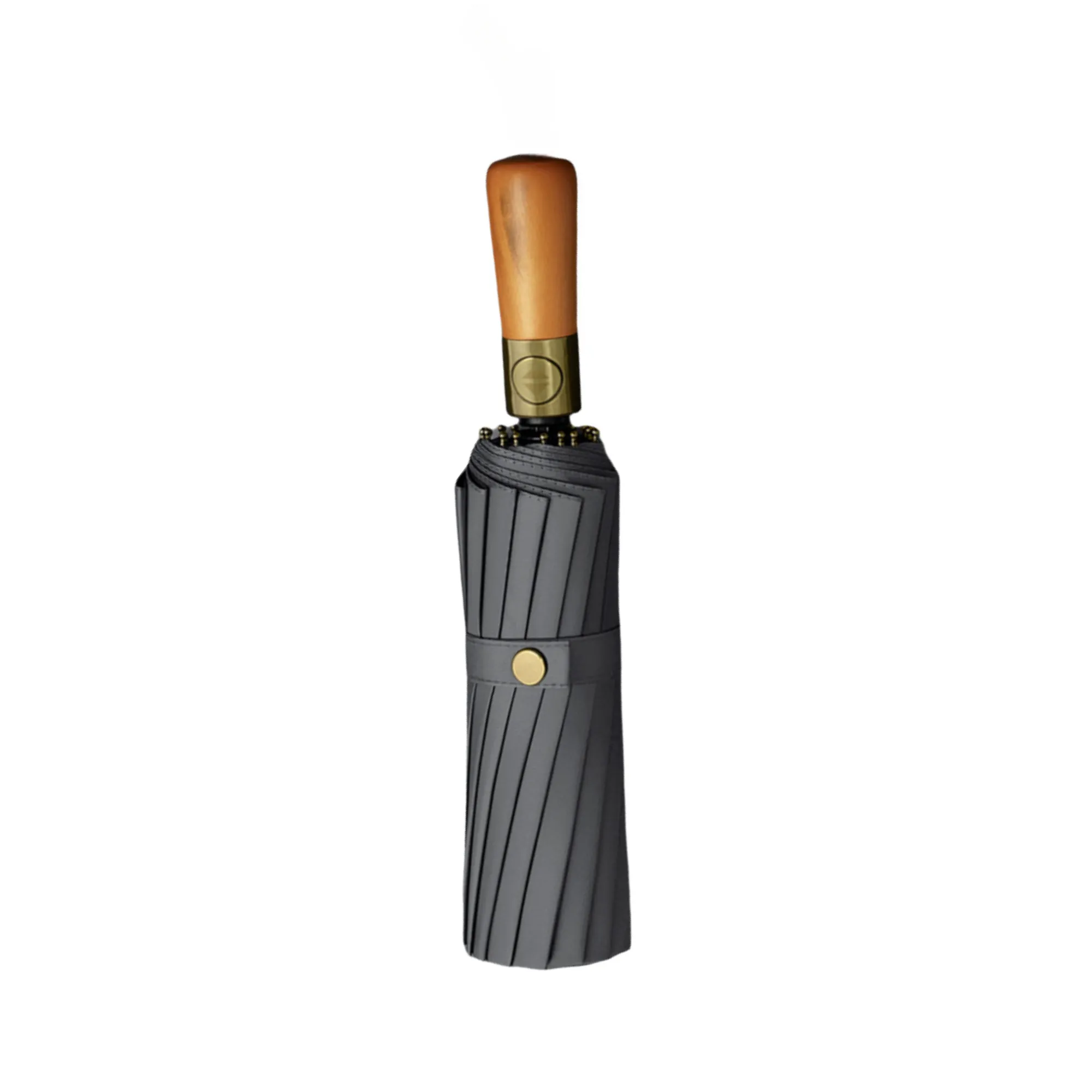 16 - Rib Wooden - Handle Auto Open All - Weather Umbrella 16