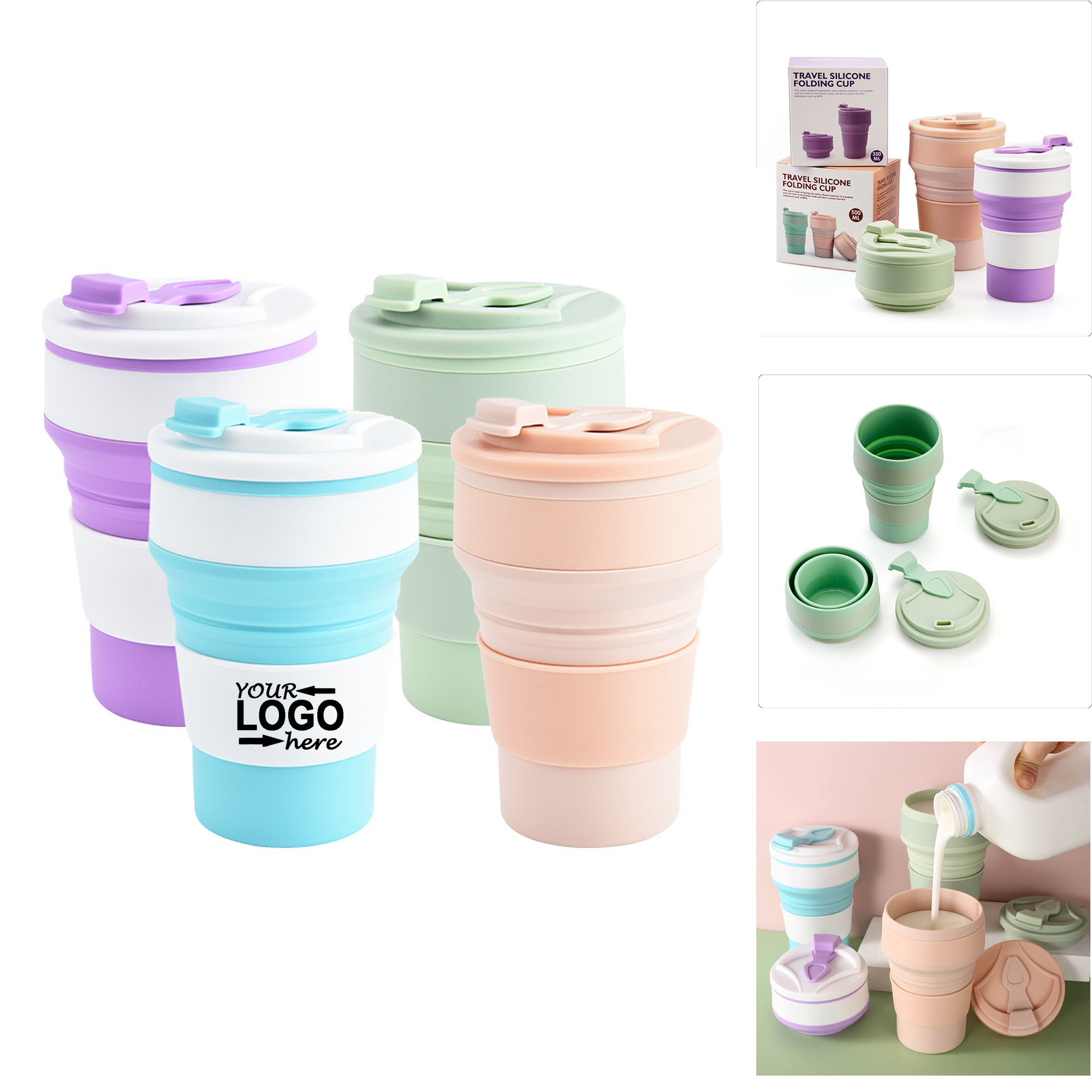 350ML Silicone Folding Water Cup 3