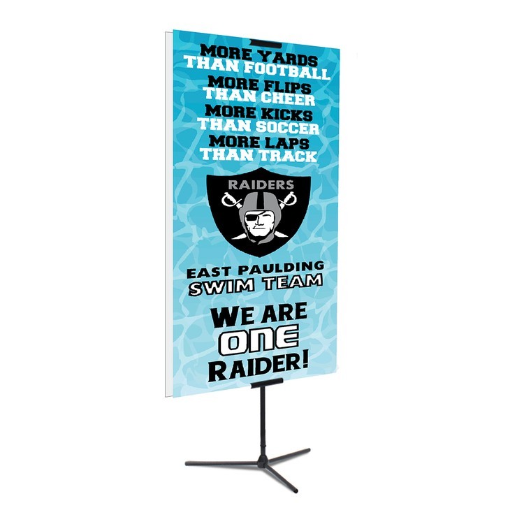 Adjustable Banner Stand Replacement Graphic, 33" x 72" Vinyl Banner, Double-Sided 1