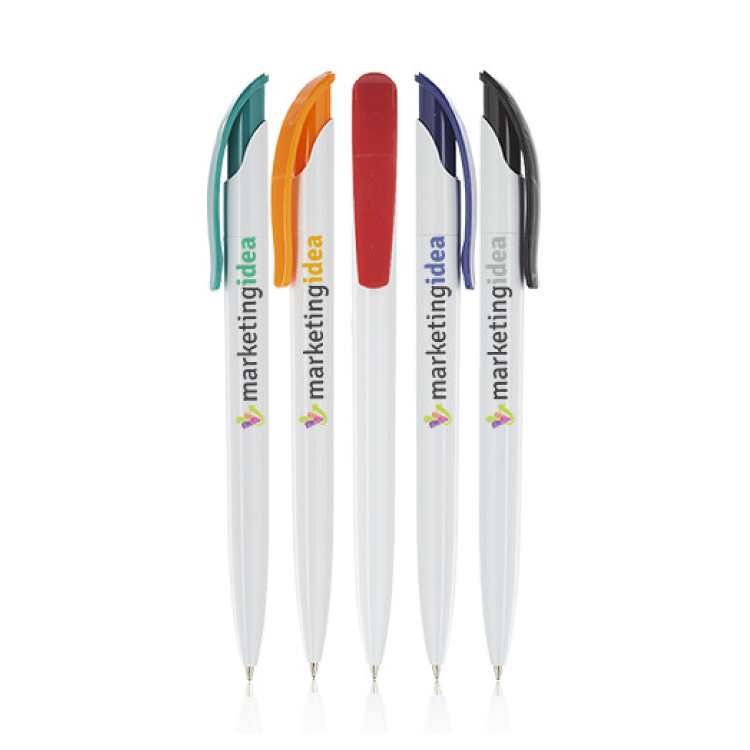 White Plastic Click Pen 2